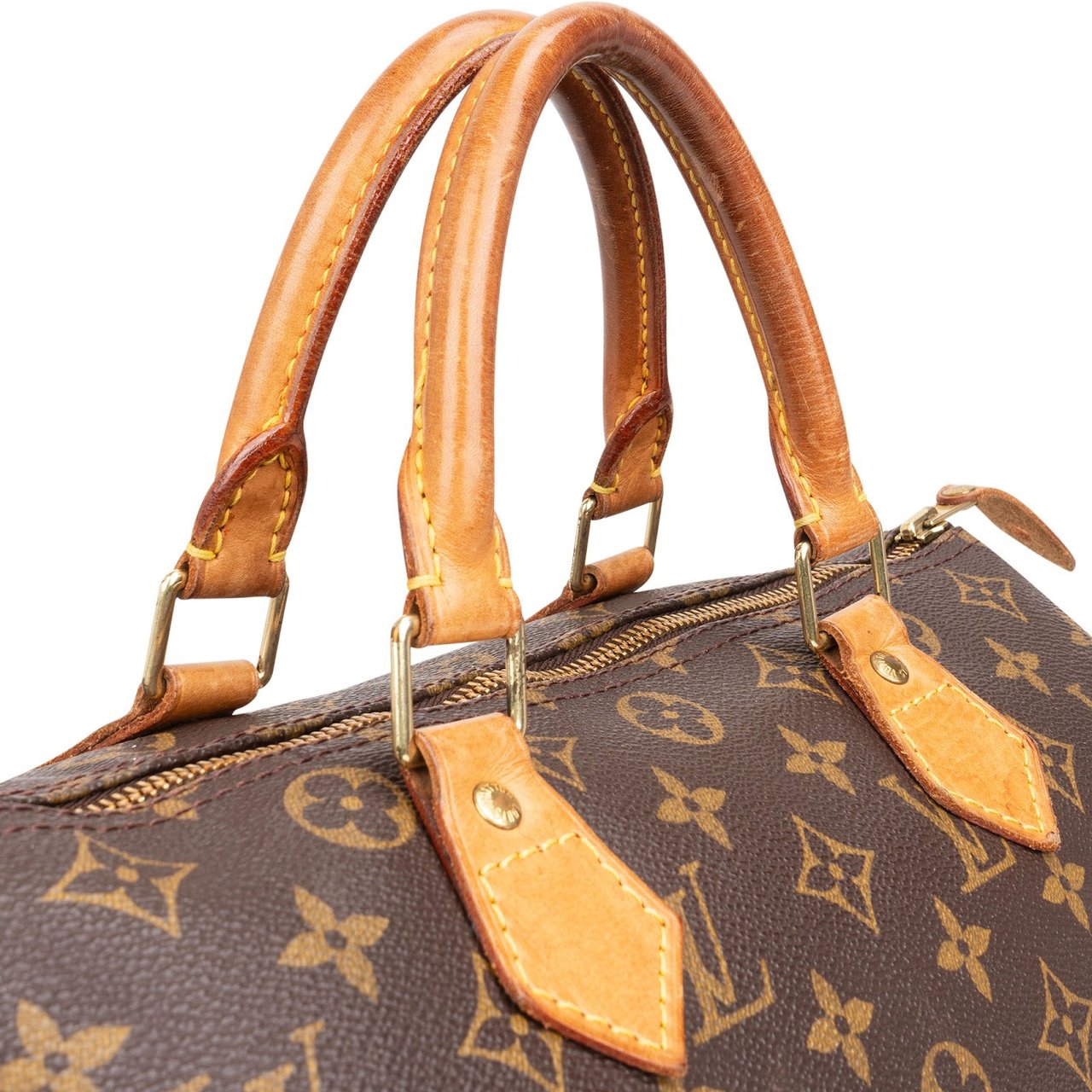 Louis Vuitton Louis Vuitton Monogram Canvas Speedy 30 Handbag Bruin