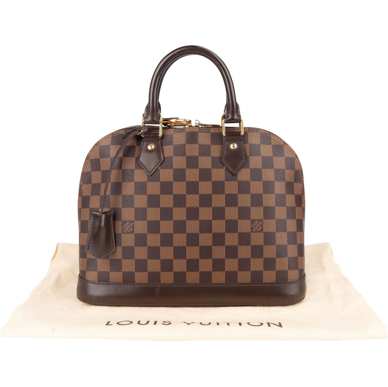 Louis Vuitton Louis Vuitton Monogram Damier Ebene Canvas Alma PM Handbag Bruin