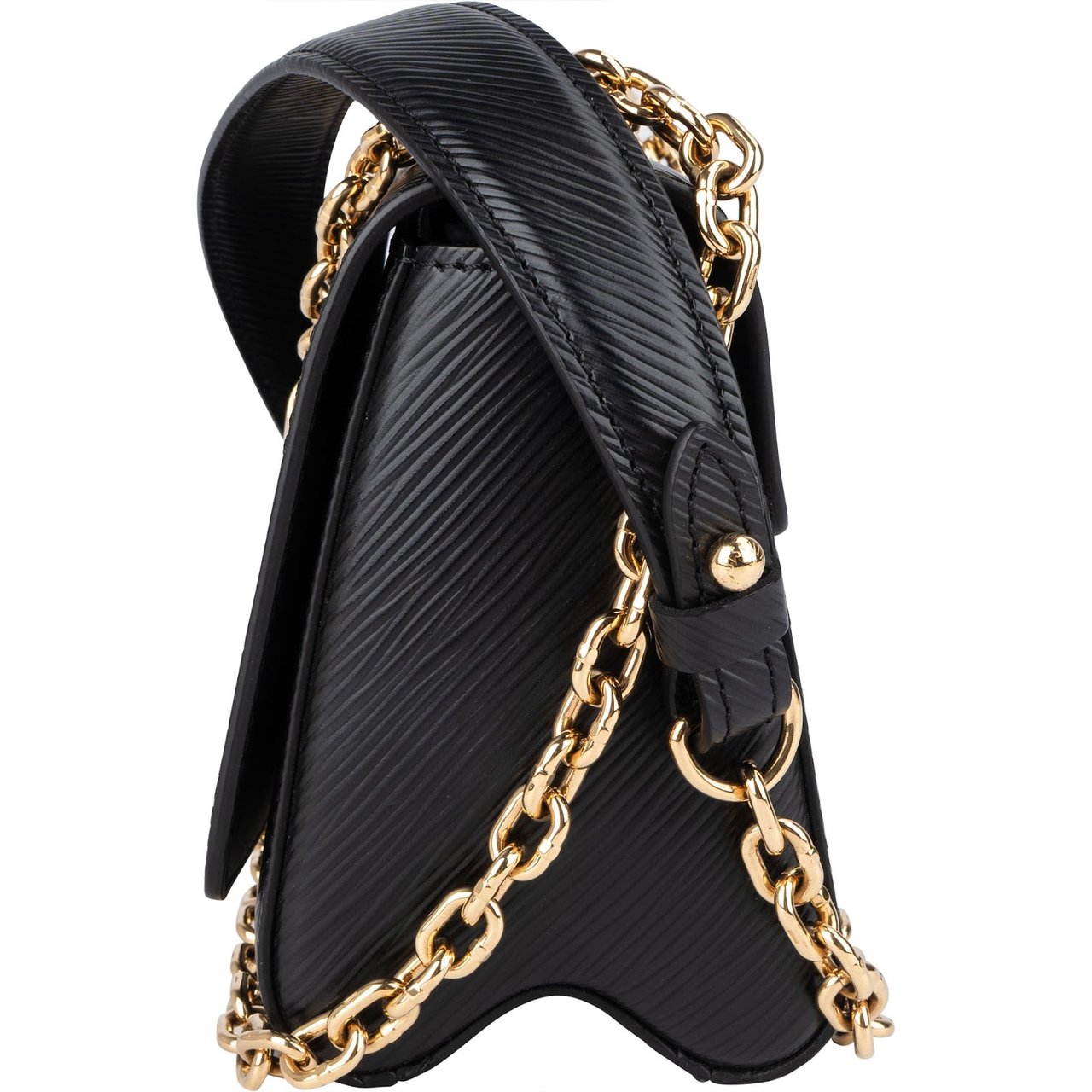 Louis Vuitton Noir Epi Leather Twist PM Crossbody Bag Zwart