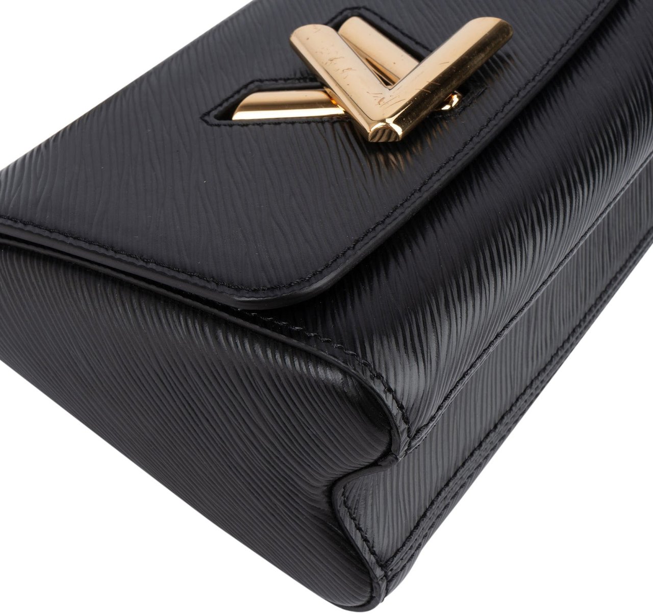Louis Vuitton Noir Epi Leather Twist PM Crossbody Bag Zwart
