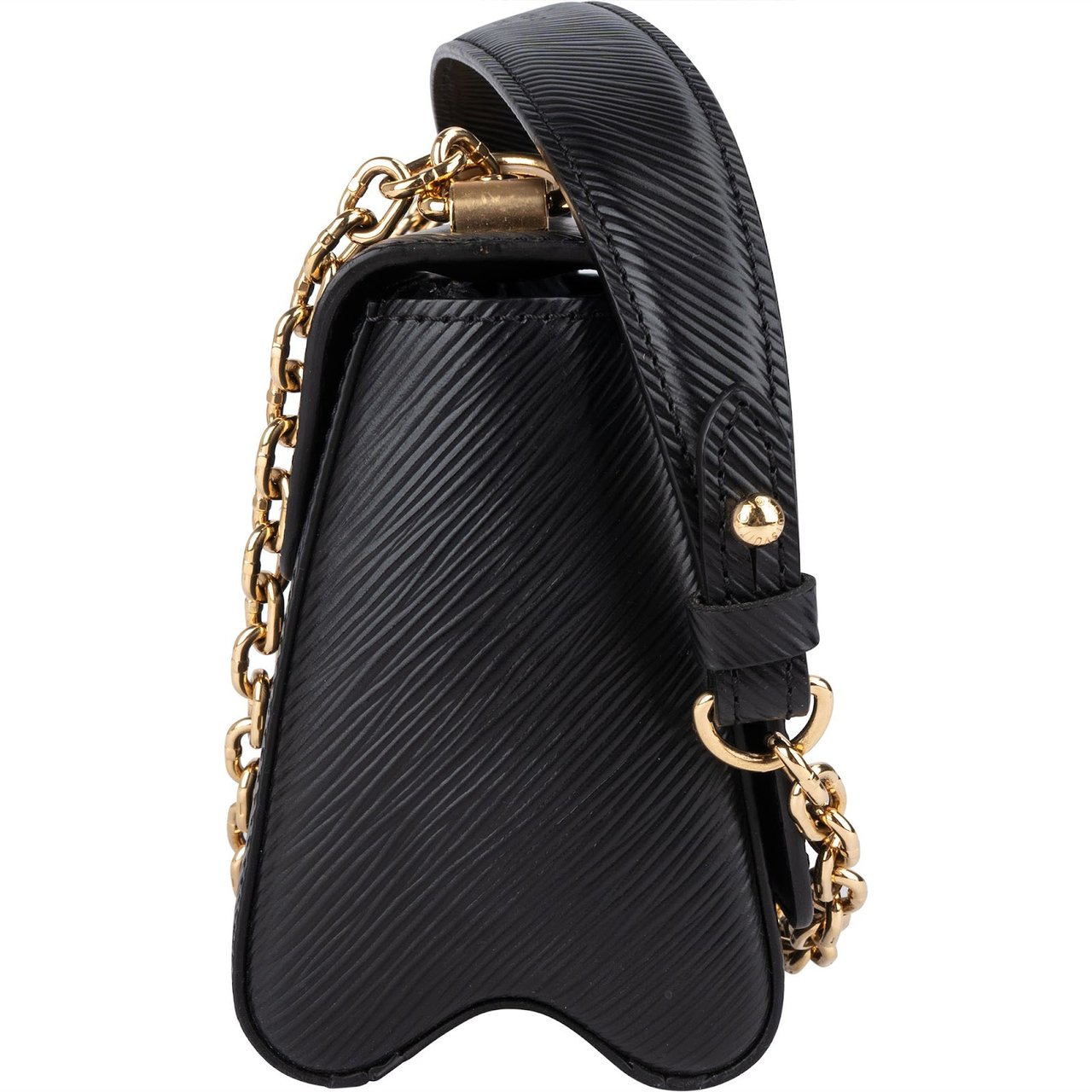 Louis Vuitton Noir Epi Leather Twist PM Crossbody Bag Zwart