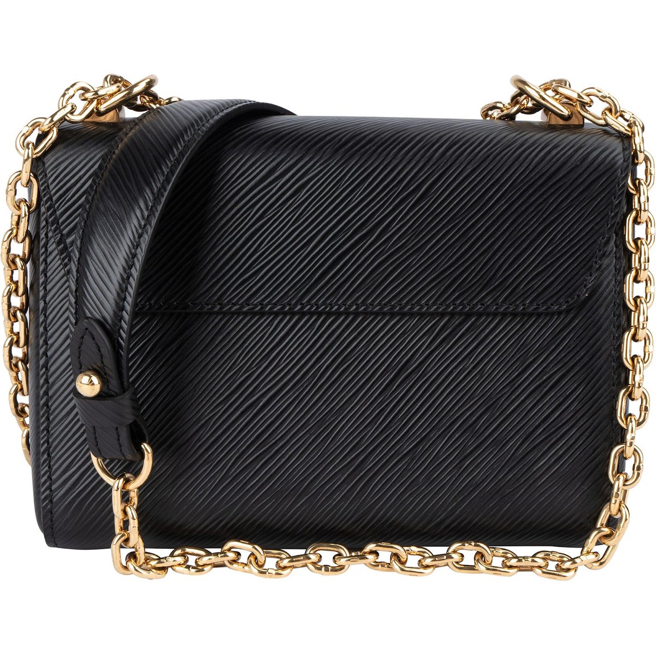 Louis Vuitton Noir Epi Leather Twist PM Crossbody Bag Zwart