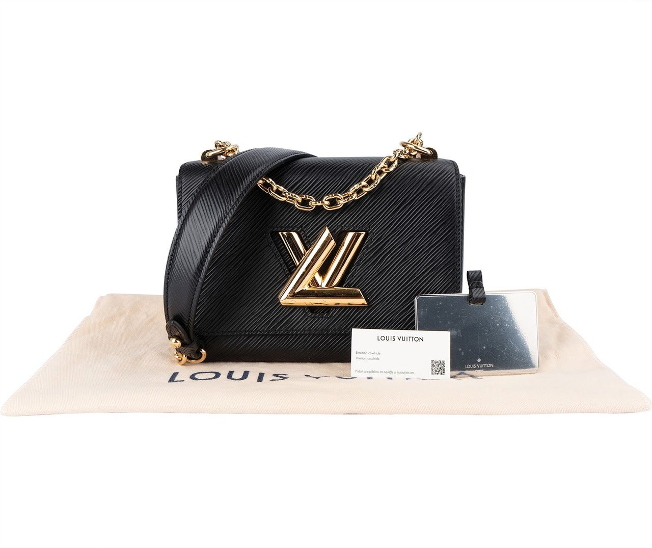 Louis Vuitton Louis Vuitton Noir Epi Leather Twist PM Crossbody Bag Zwart