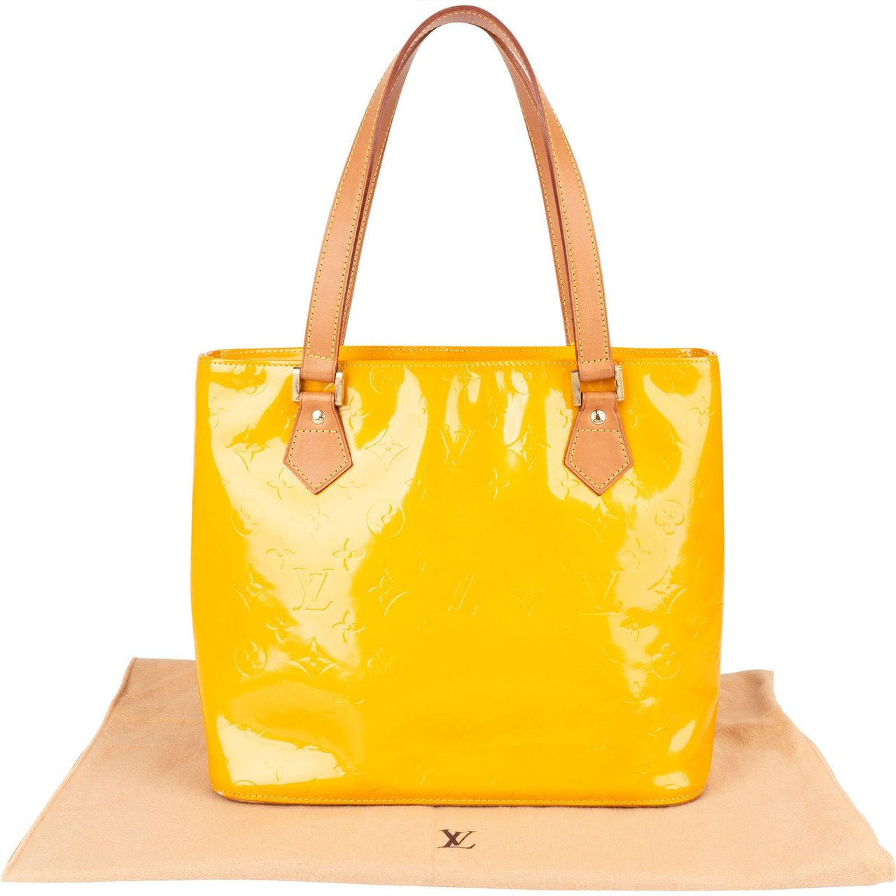 Louis Vuitton Louis Vuitton Monogram Vernis Houston Jaune Handbag Geel