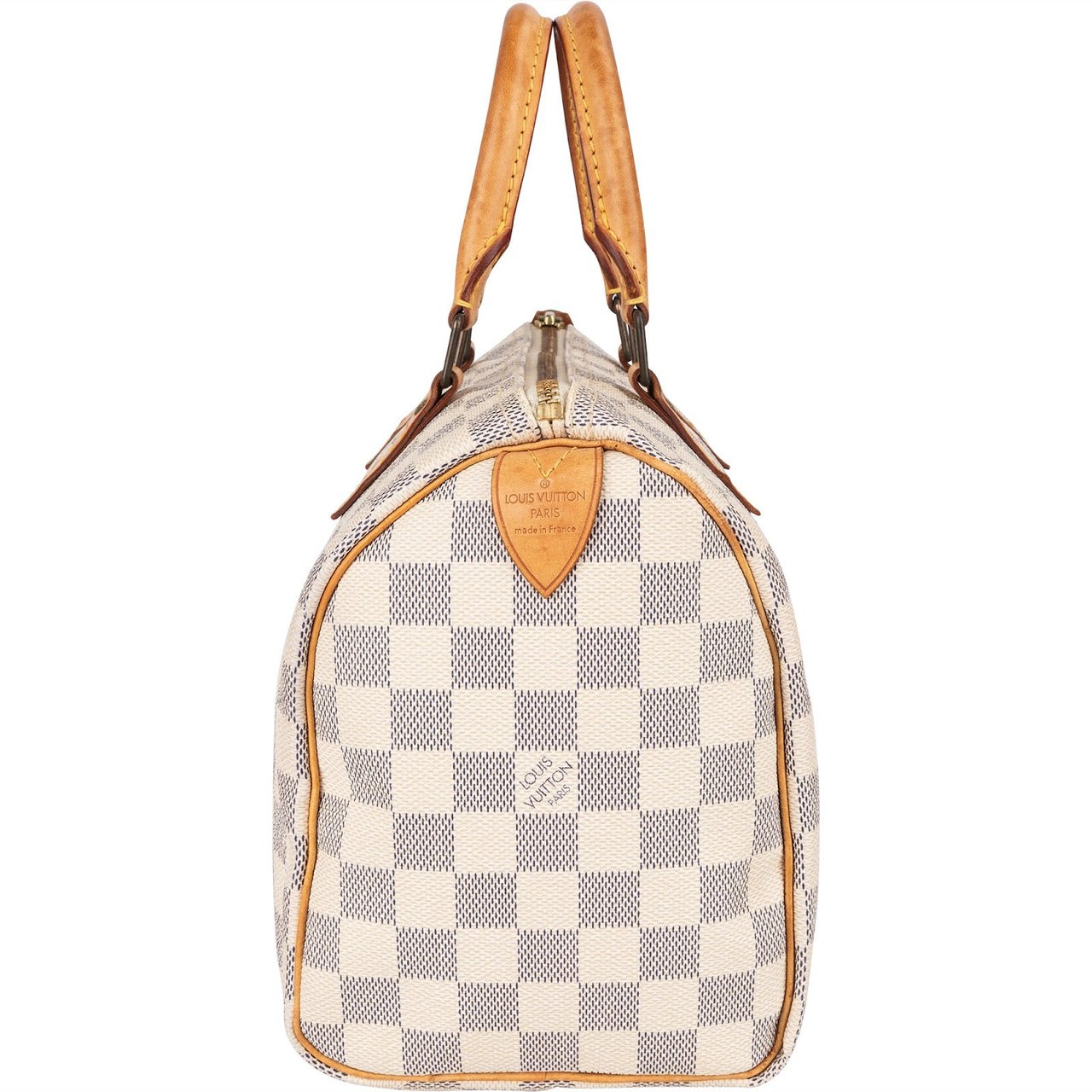 Louis Vuitton Louis Vuitton Monogram Damier Azur Speedy 25 Handbag Wit