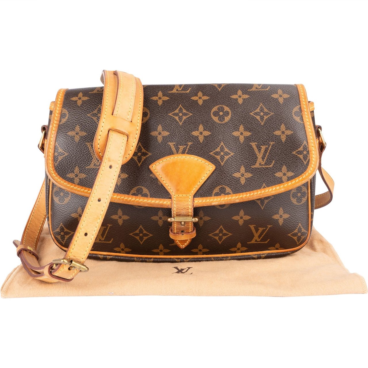 Louis Vuitton Louis Vuitton Monogram Canvas Sologne Crossbody Bag Bruin
