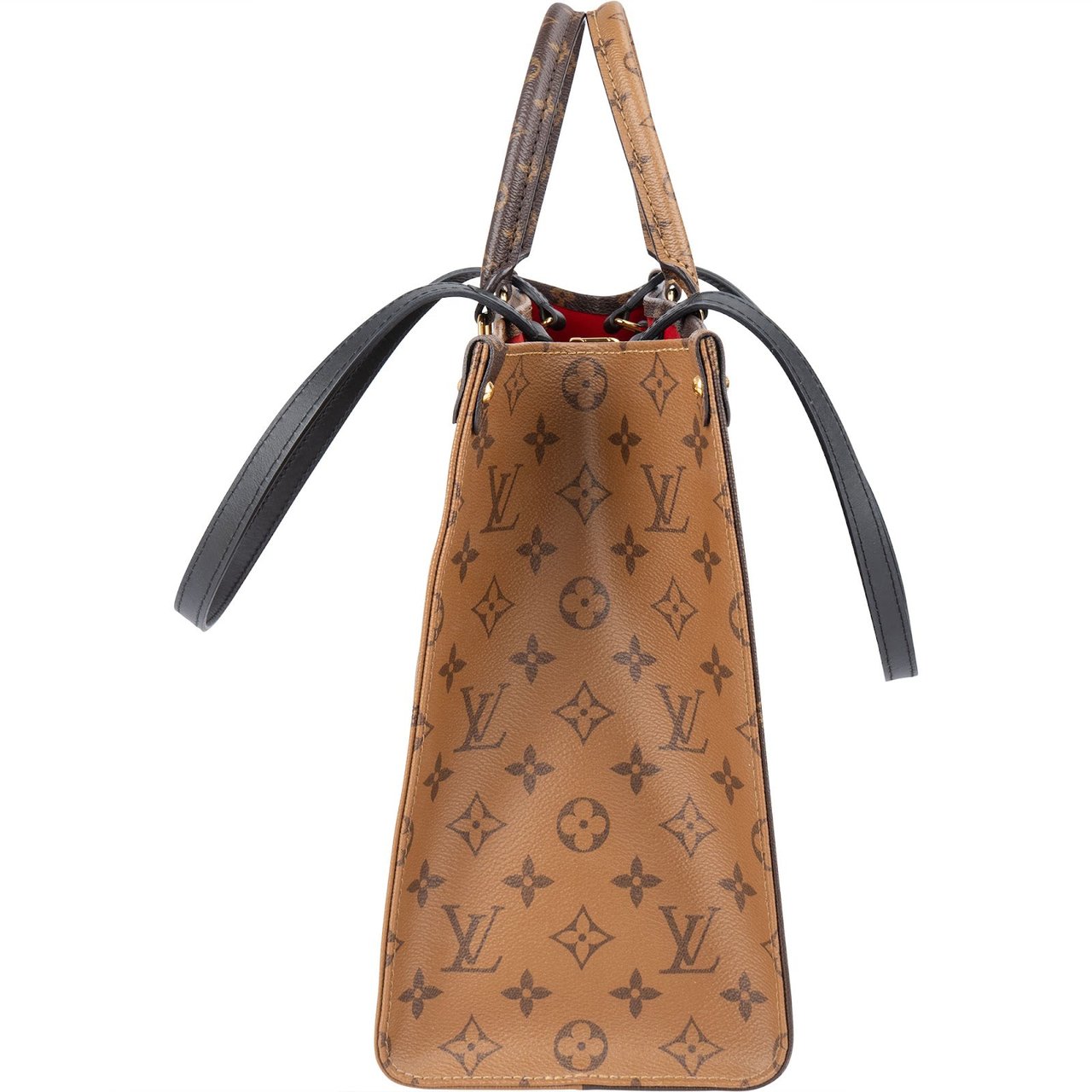 Louis Vuitton Louis Vuitton Canvas Monogram Giant On The Go MM Handbag Bruin