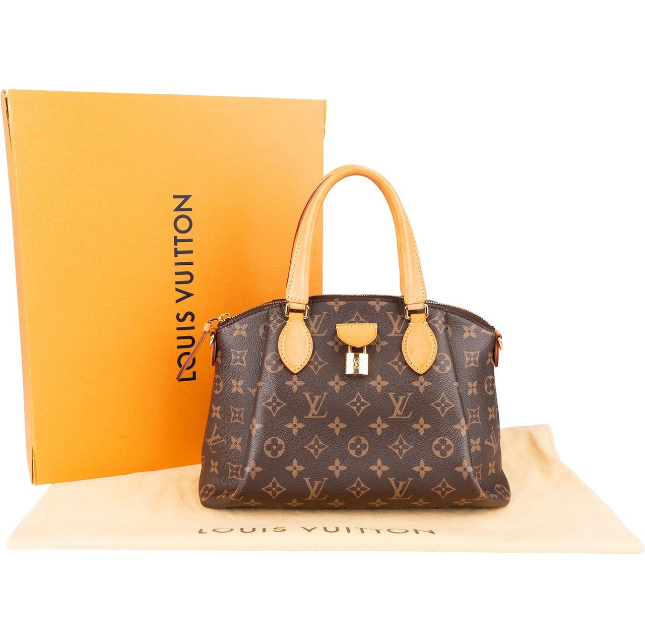 Louis Vuitton Monogram Canvas Lockit PM Handbag Bruin