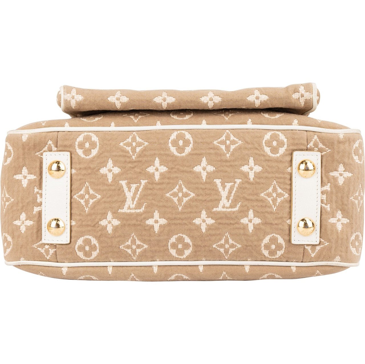 Louis Vuitton Louis Vuitton Denim Monogram Cabas Sabbia MM Handbag Beige