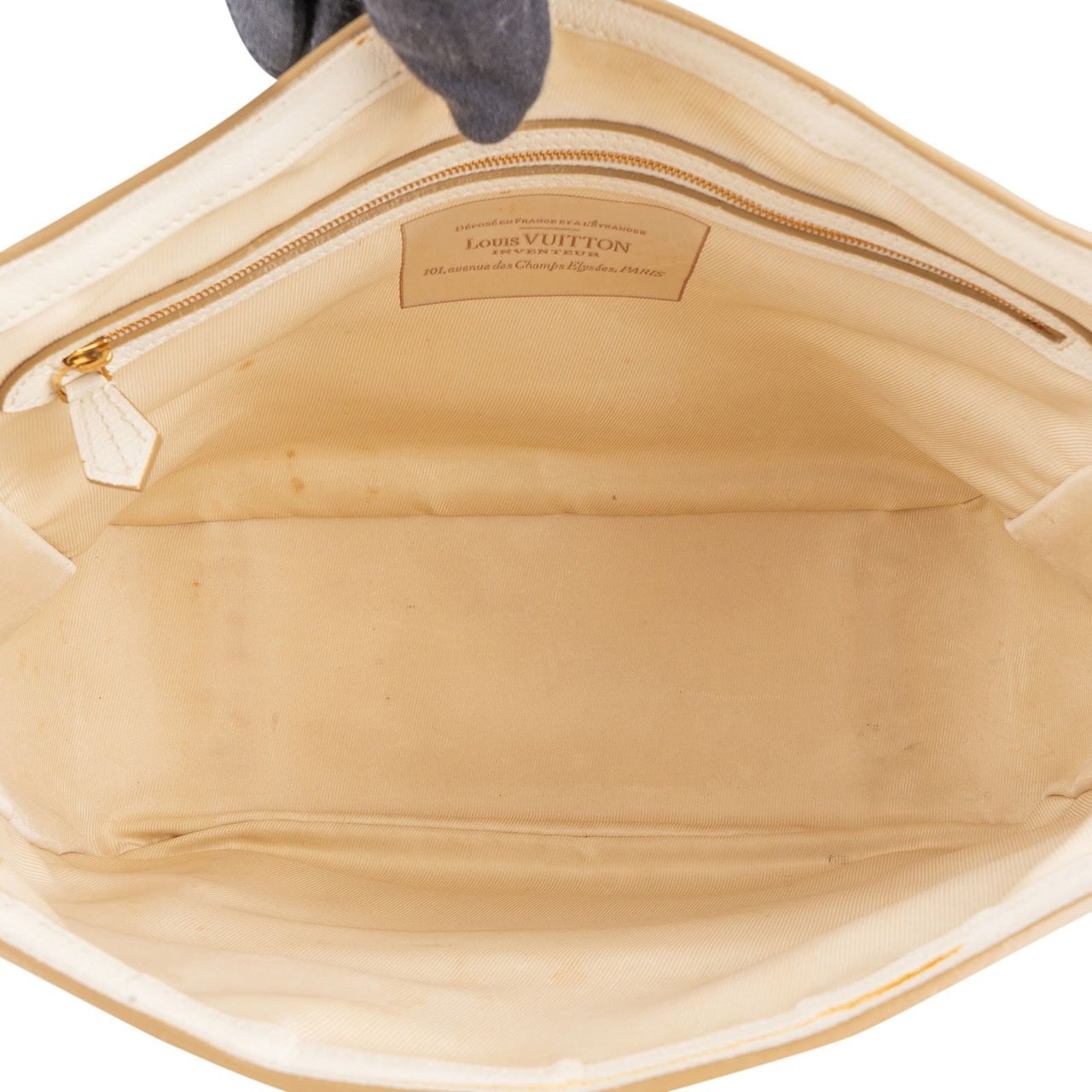 Louis Vuitton Louis Vuitton Denim Monogram Cabas Sabbia MM Handbag Beige