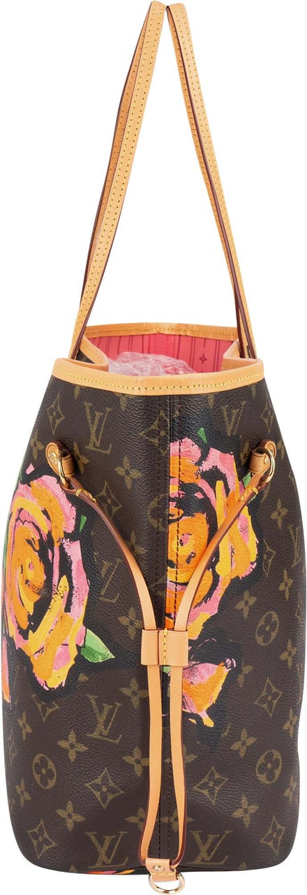 Louis Vuitton Louis Vuitton Canvas Monogram Limited Roses Neverfull MM Shoulder Bag Bruin