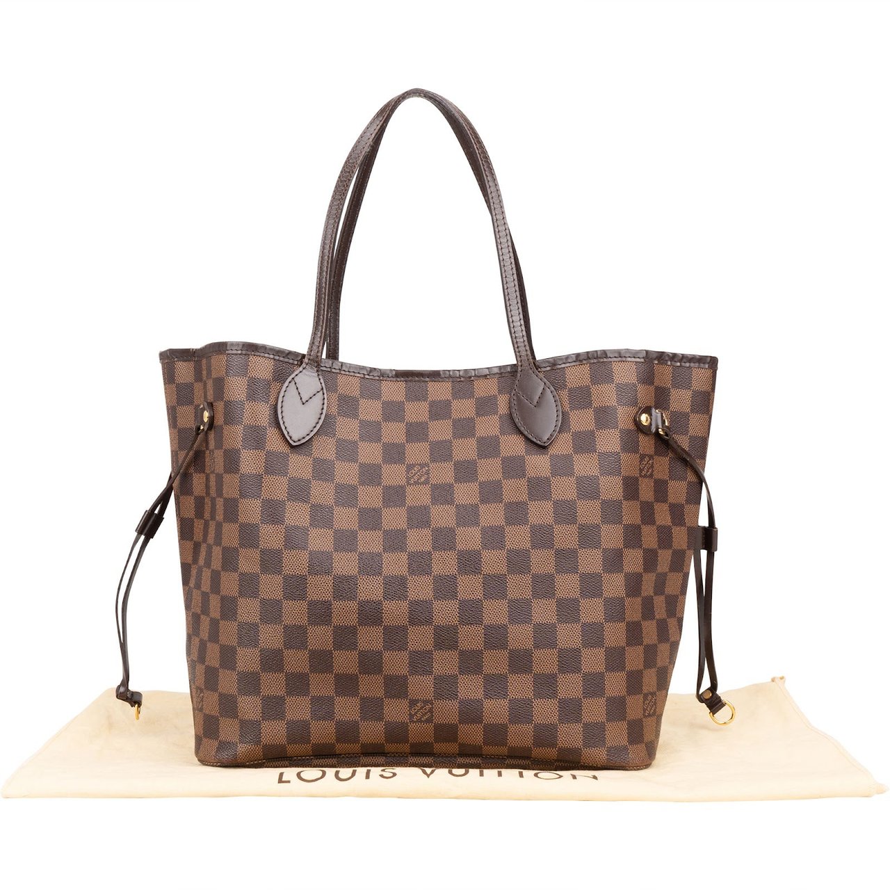 Louis Vuitton Louis Vuitton Monogram Damier Ebene Neverfull MM Shoulder Bag Bruin