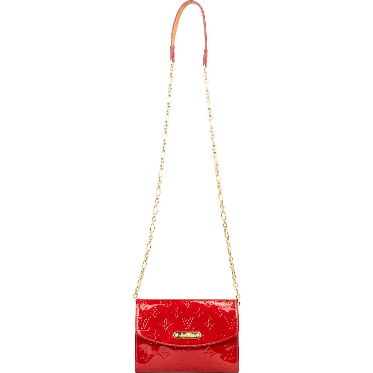 Louis Vuitton Louis Vuitton Monogram Vernis Leather Bel Air Wallet Pochette Crossbody Bag Rood