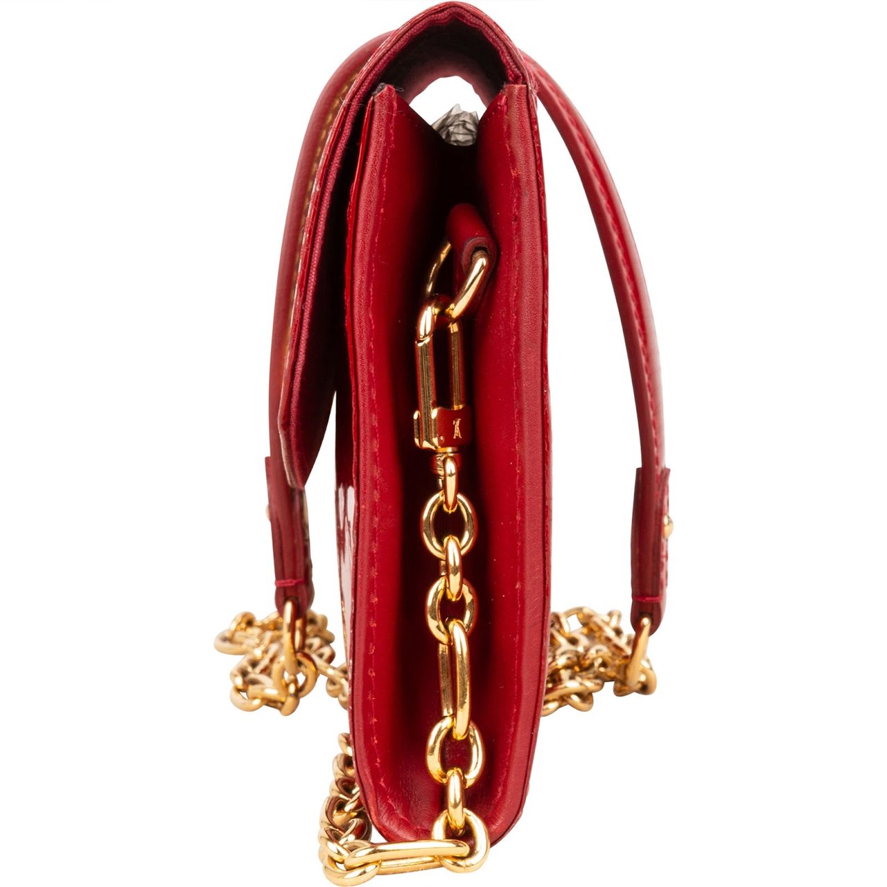 Louis Vuitton Louis Vuitton Monogram Vernis Leather Bel Air Wallet Pochette Crossbody Bag Rood