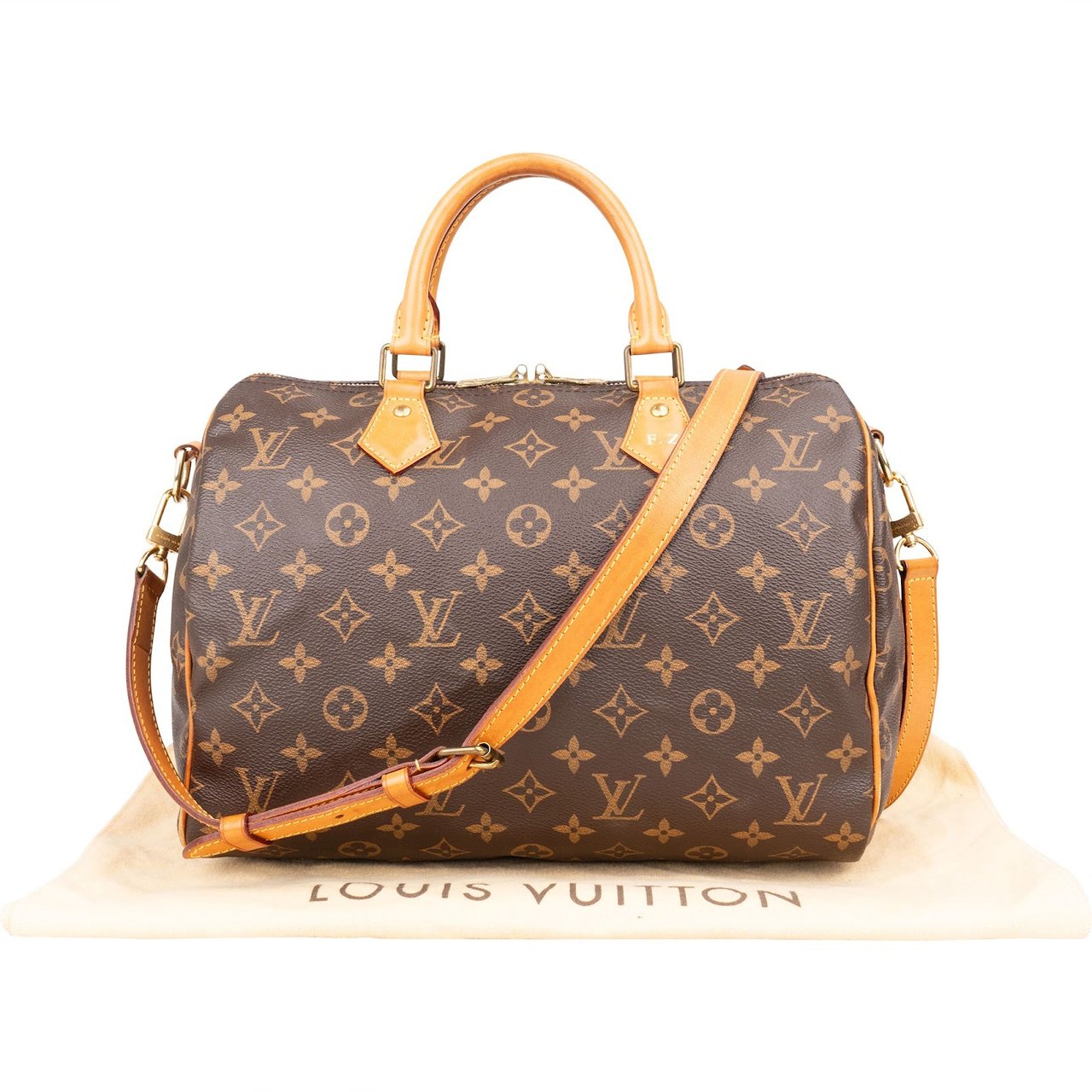Louis Vuitton Louis Vuitton Monogram Canvas Speedy 30 Bandoulière Handbag Bruin