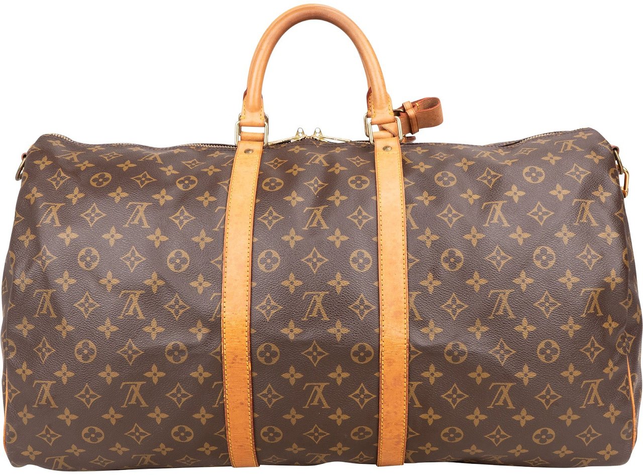 Louis Vuitton Louis Vuitton Monogram Canvas Keepall 55 Bandoulière Travel Bag Bruin