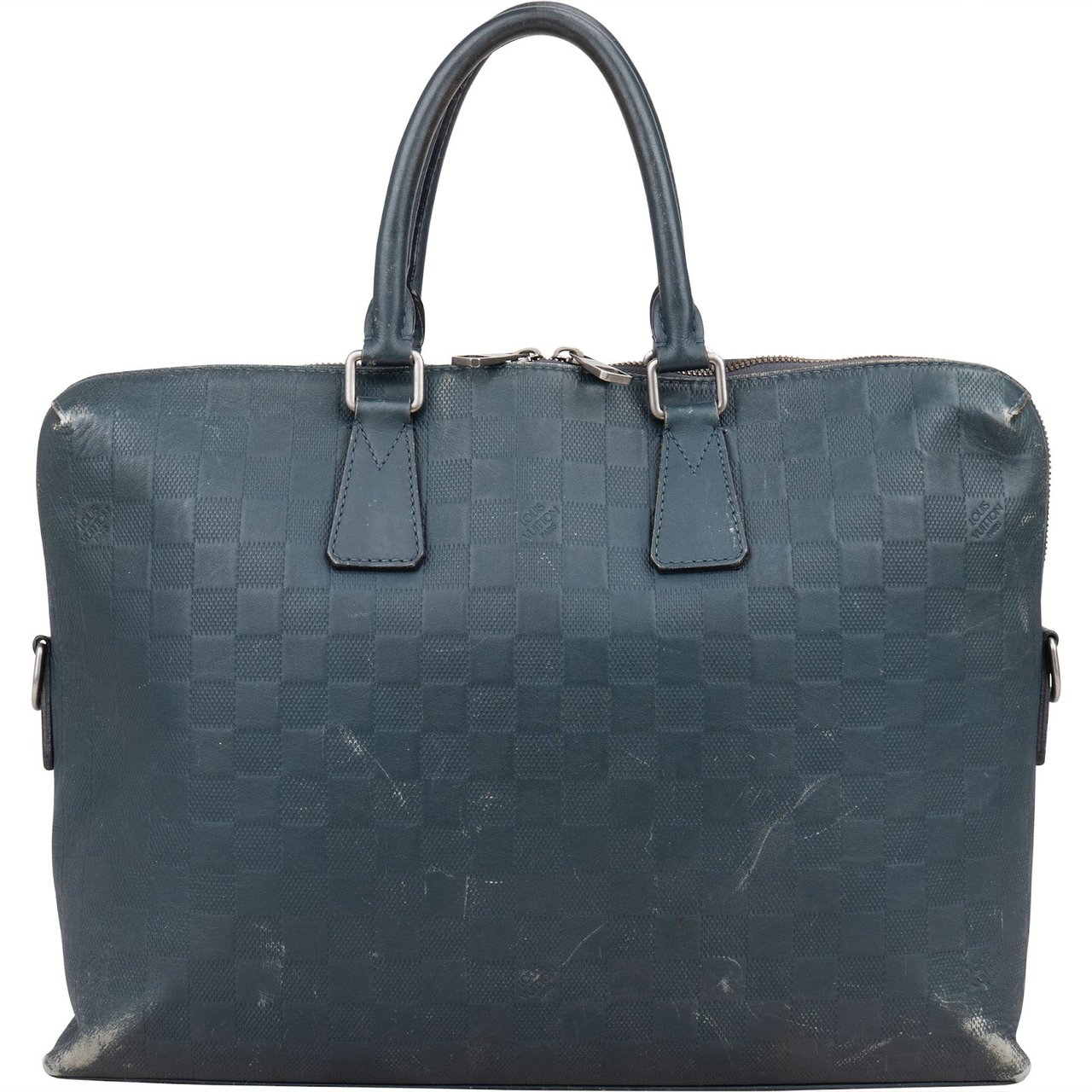Louis Vuitton Louis Vuitton Monogram Damier Infini Leather Porte-Documents Voyage Handbag Navy
