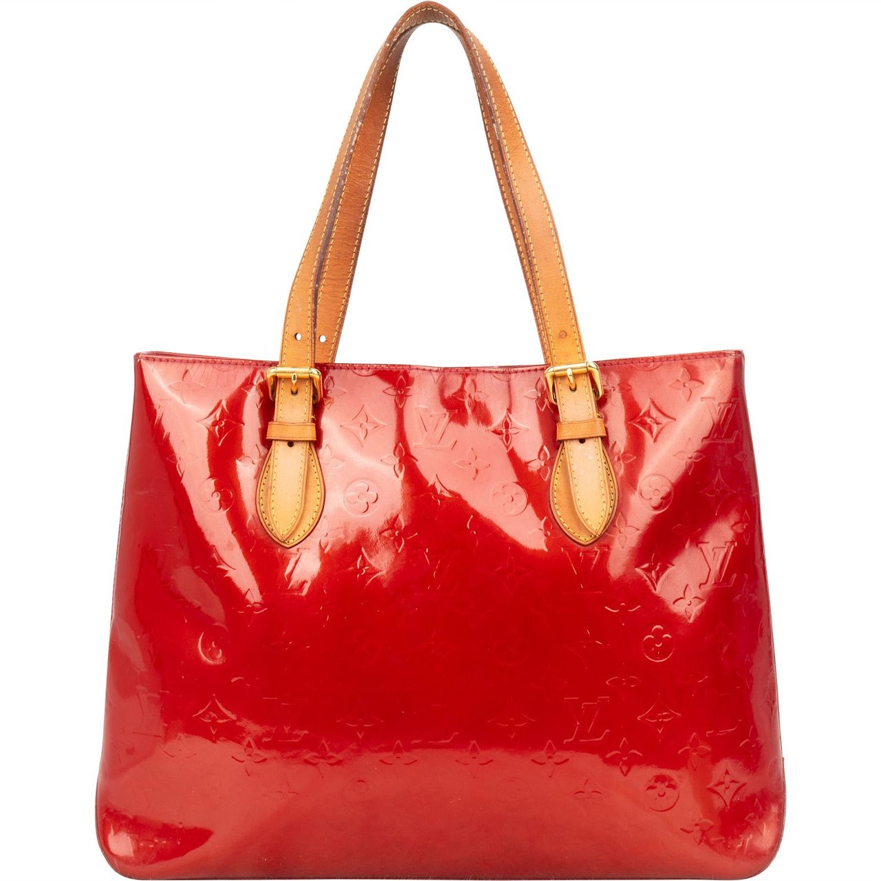 Louis Vuitton Monogram Vernis Leather Brentwood Shoulder Bag Rood