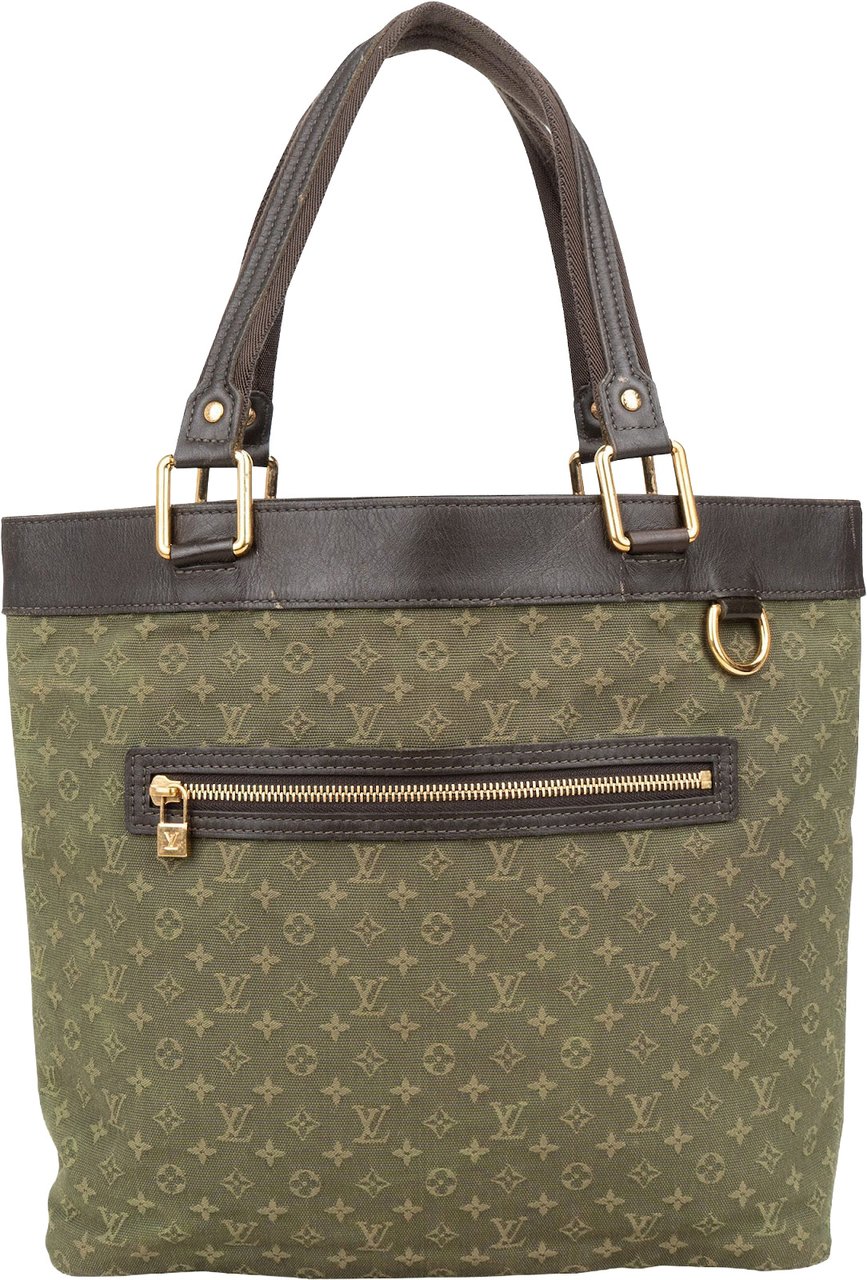 Louis Vuitton Louis Vuitton Monogram Mini Lin Lucille Handbag Donkergroen