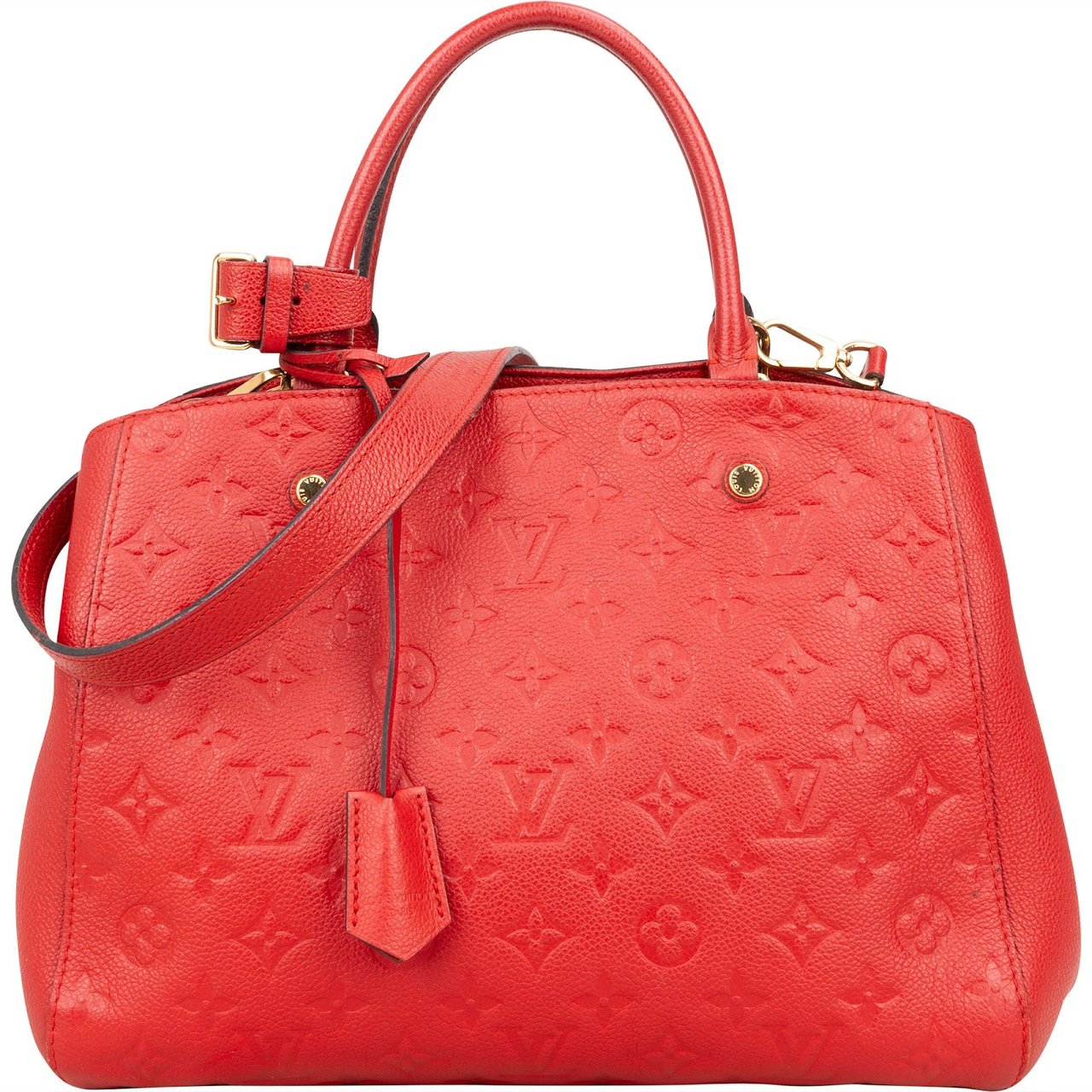 Louis Vuitton Louis Vuitton Monogram Empreinte Leather Montaigne MM Handbag Rood