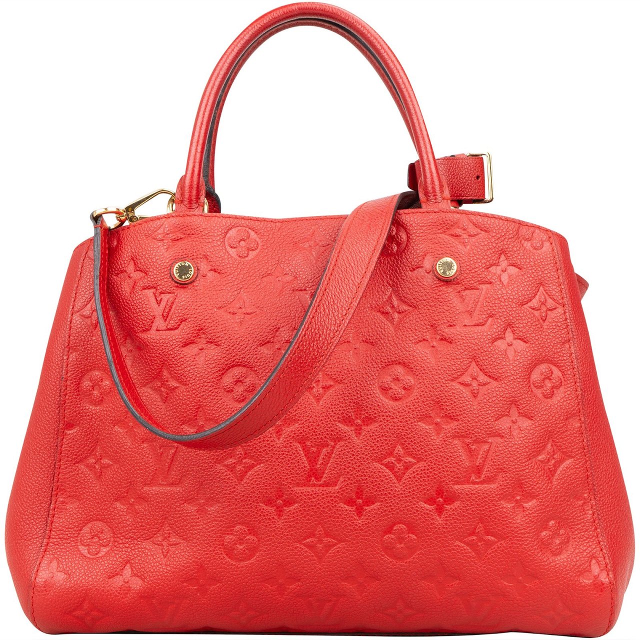 Louis Vuitton Louis Vuitton Monogram Empreinte Leather Montaigne MM Handbag Rood