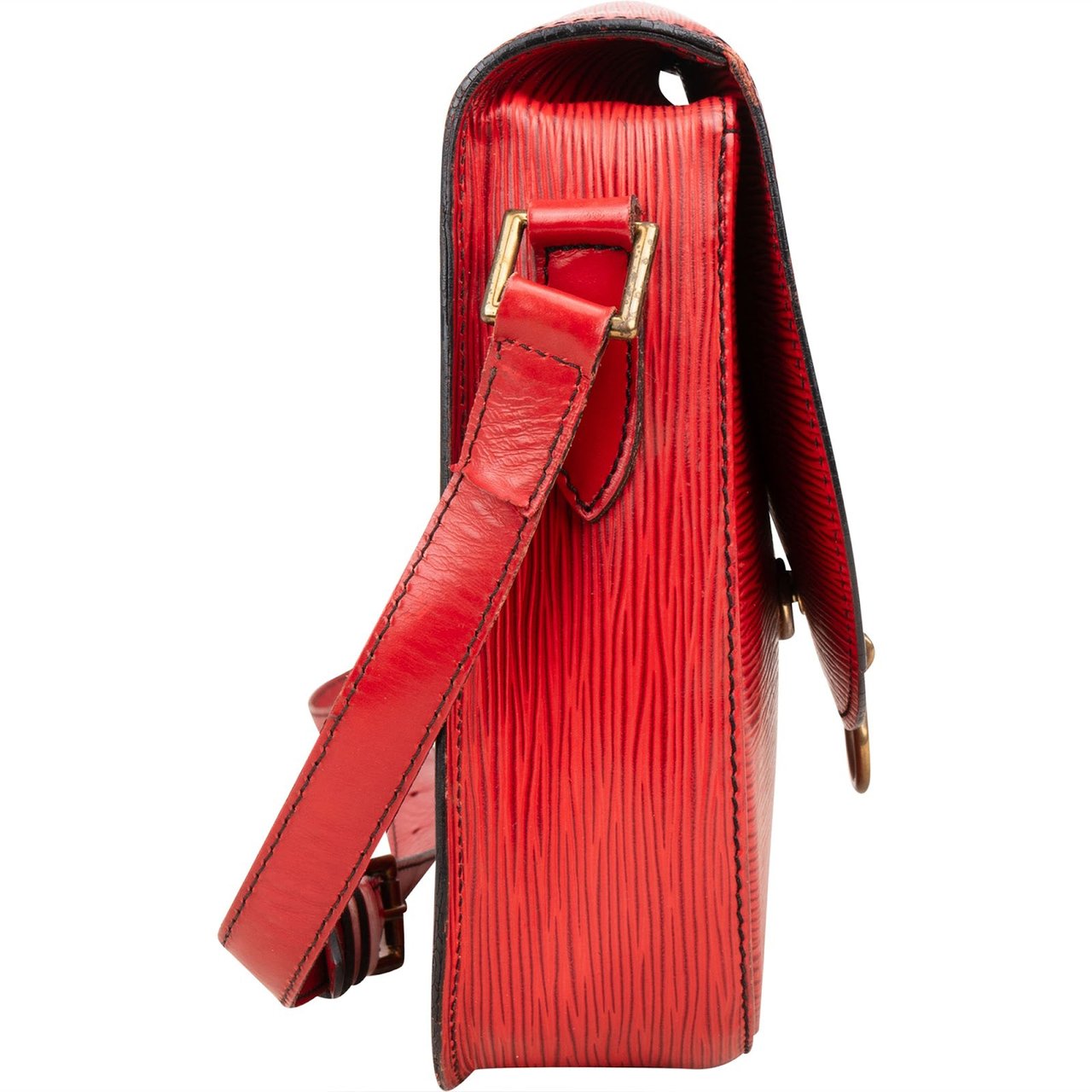 Louis Vuitton Louis Vuitton Red Epi Leather Saint Cloud GM Crossbody Bag Rood