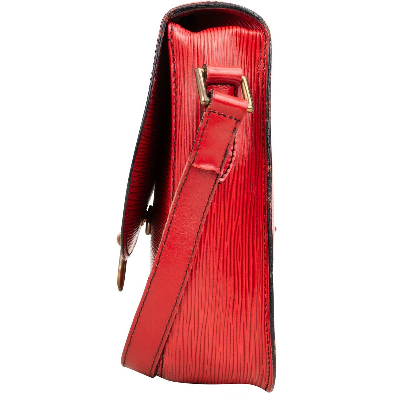 Louis Vuitton Louis Vuitton Red Epi Leather Saint Cloud GM Crossbody Bag Rood