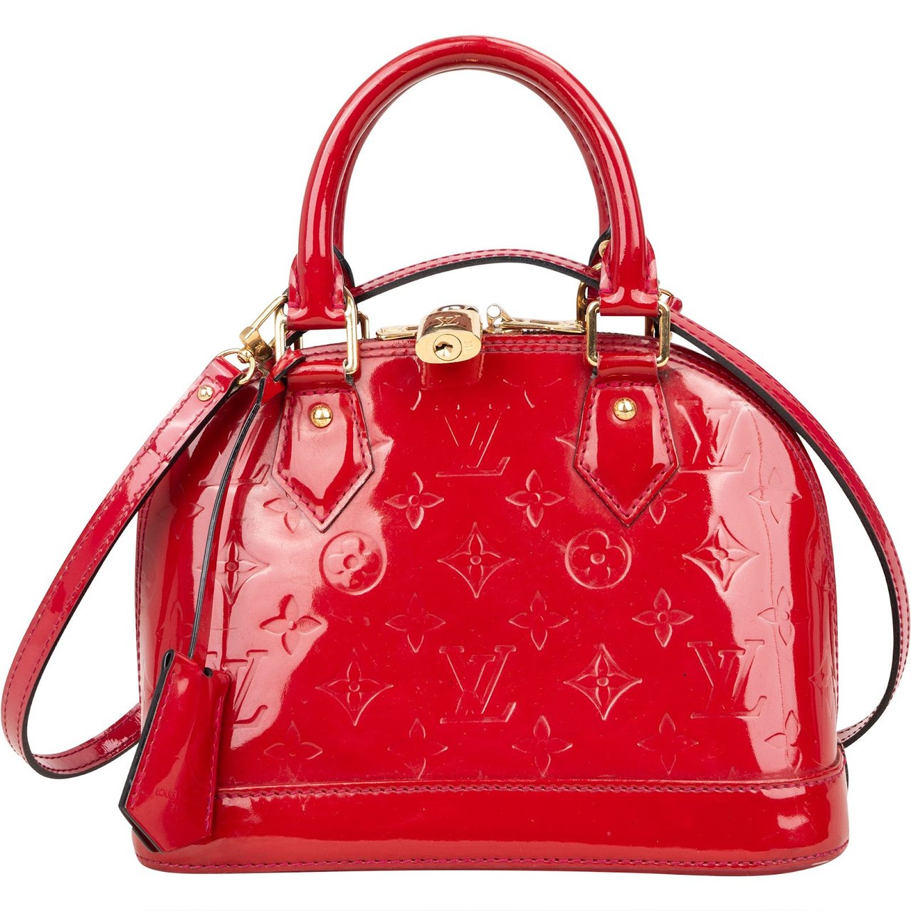 Louis Vuitton Louis Vuitton Monogram Vernis Leather Alma BB Handbag Rood