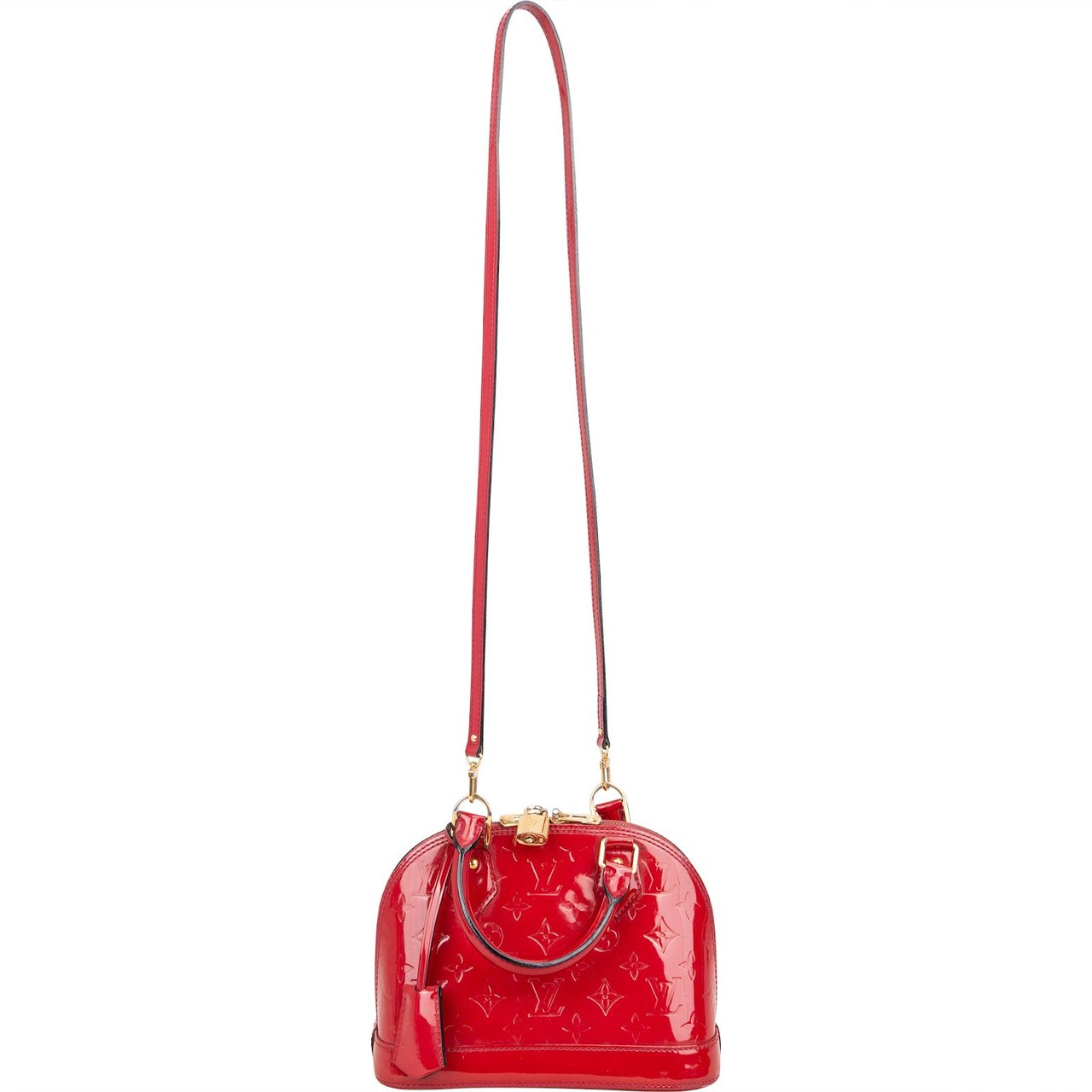 Louis Vuitton Louis Vuitton Monogram Vernis Leather Alma BB Handbag Rood