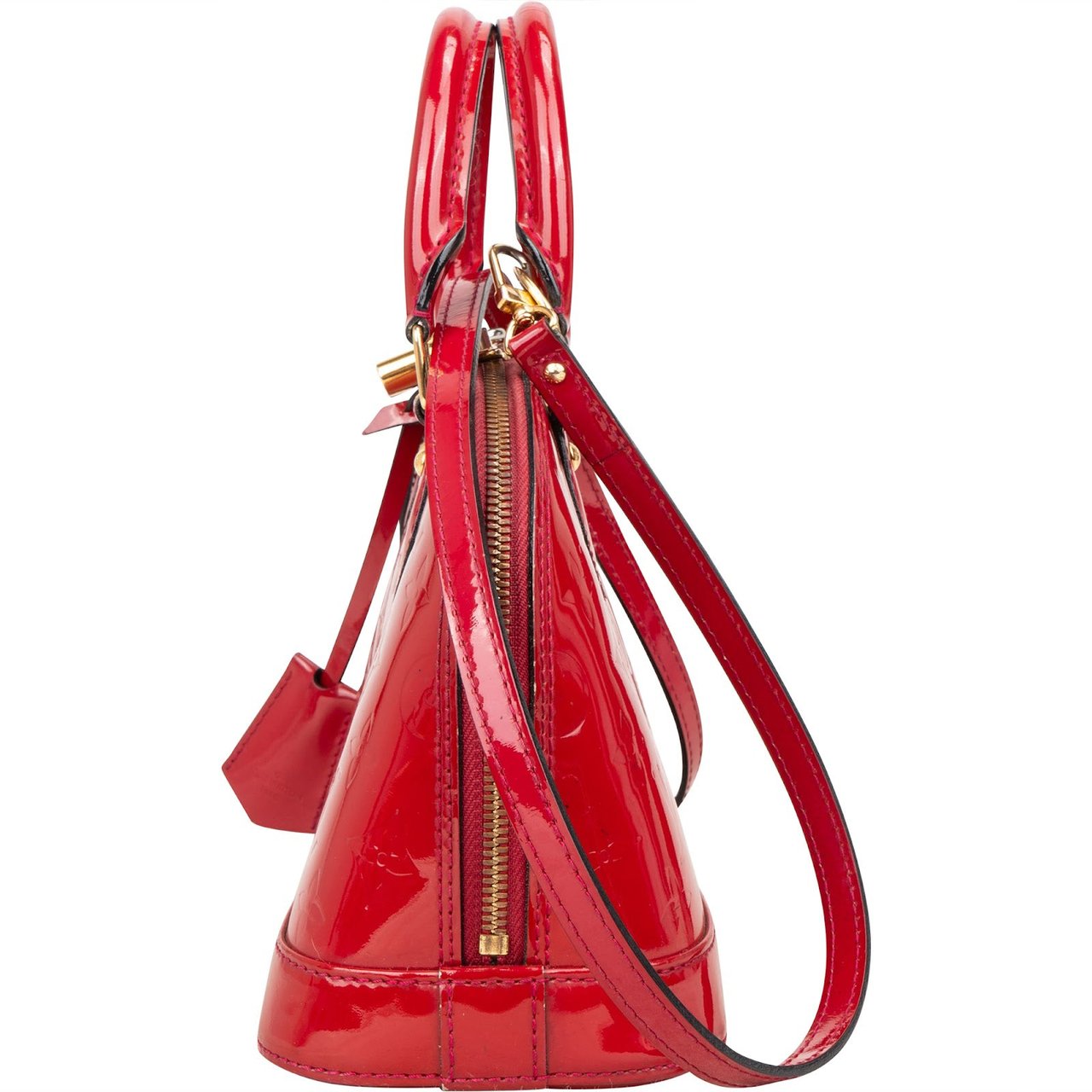 Louis Vuitton Louis Vuitton Monogram Vernis Leather Alma BB Handbag Rood