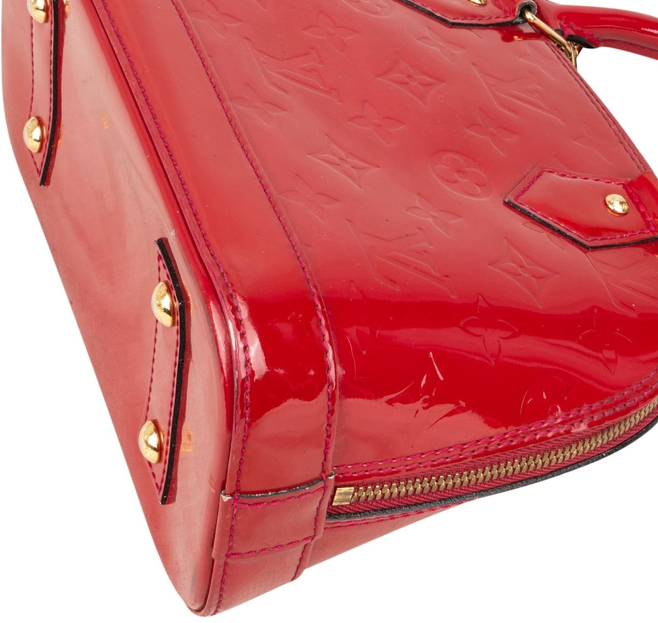 Louis Vuitton Louis Vuitton Monogram Vernis Leather Alma BB Handbag Rood