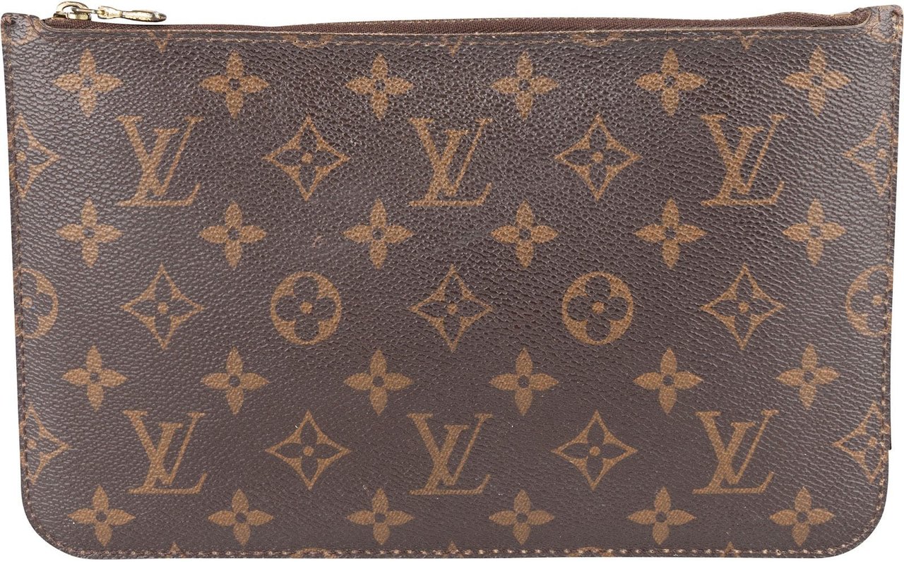 Louis Vuitton Louis Vuitton Monogram Canvas Neverfull Pochette Accessoire Clutch Bruin
