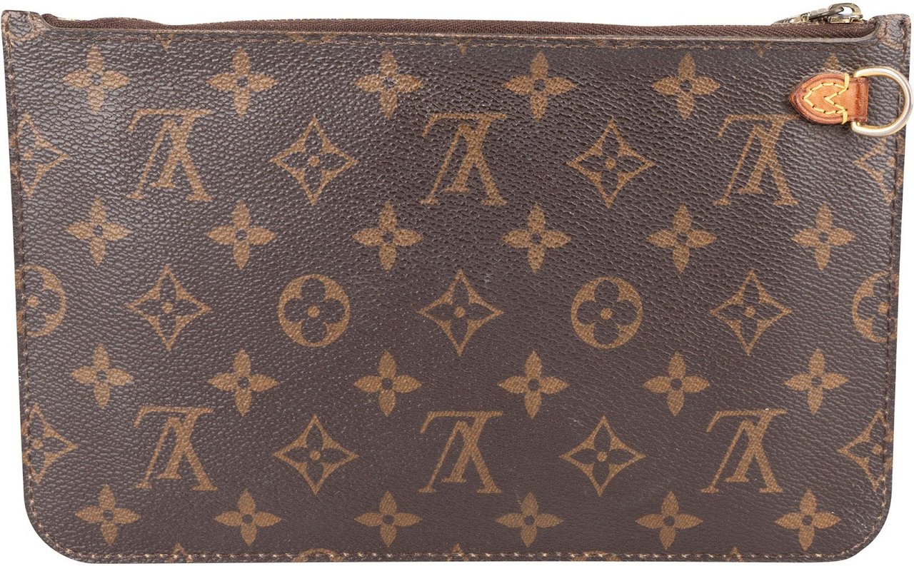 Louis Vuitton Louis Vuitton Monogram Canvas Neverfull Pochette Accessoire Clutch Bruin