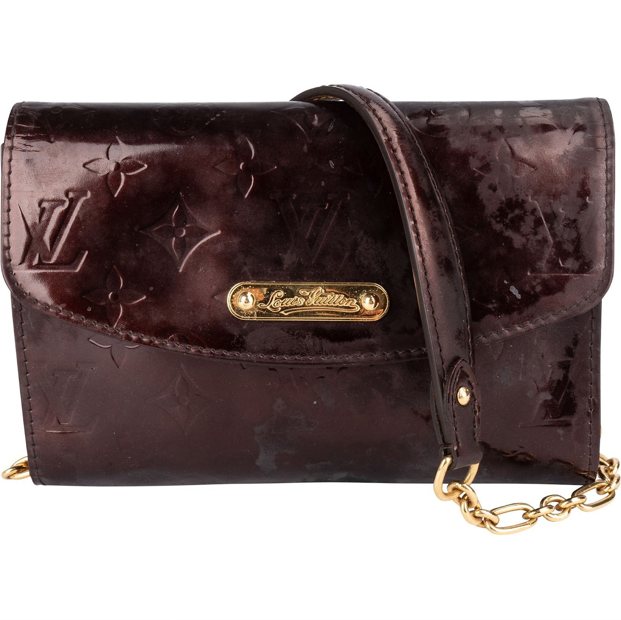 Louis Vuitton Louis Vuitton Monogram Vernis Bel Air Wallet Pochette Crossbody Bag Divers