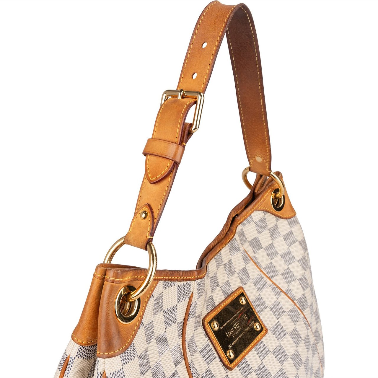 Louis Vuitton Louis Vuitton Monogram Damier Azur Galliera PM Shoulder Bag Wit
