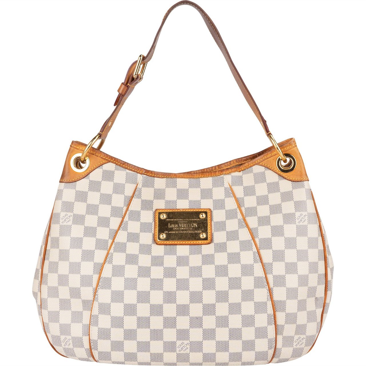 Louis Vuitton Louis Vuitton Monogram Damier Azur Galliera PM Shoulder Bag Wit