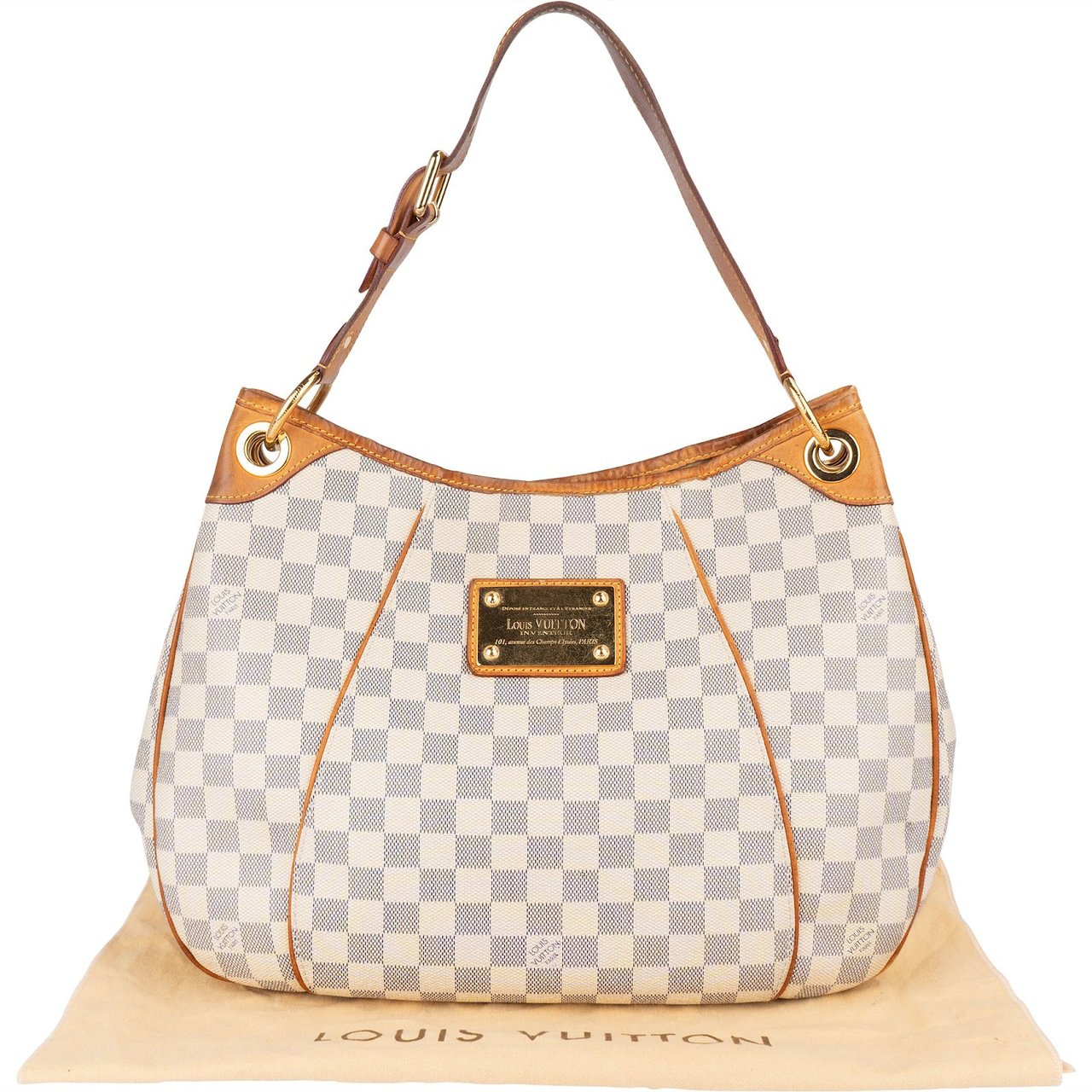 Louis Vuitton Louis Vuitton Monogram Damier Azur Galliera PM Shoulder Bag Wit