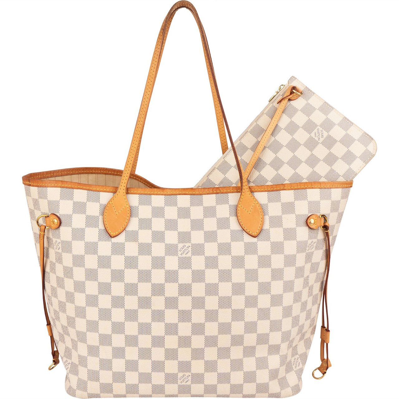 Louis Vuitton Louis Vuitton Monogram Damier Azur Canvas Neverfull MM Shoulder Bag Divers