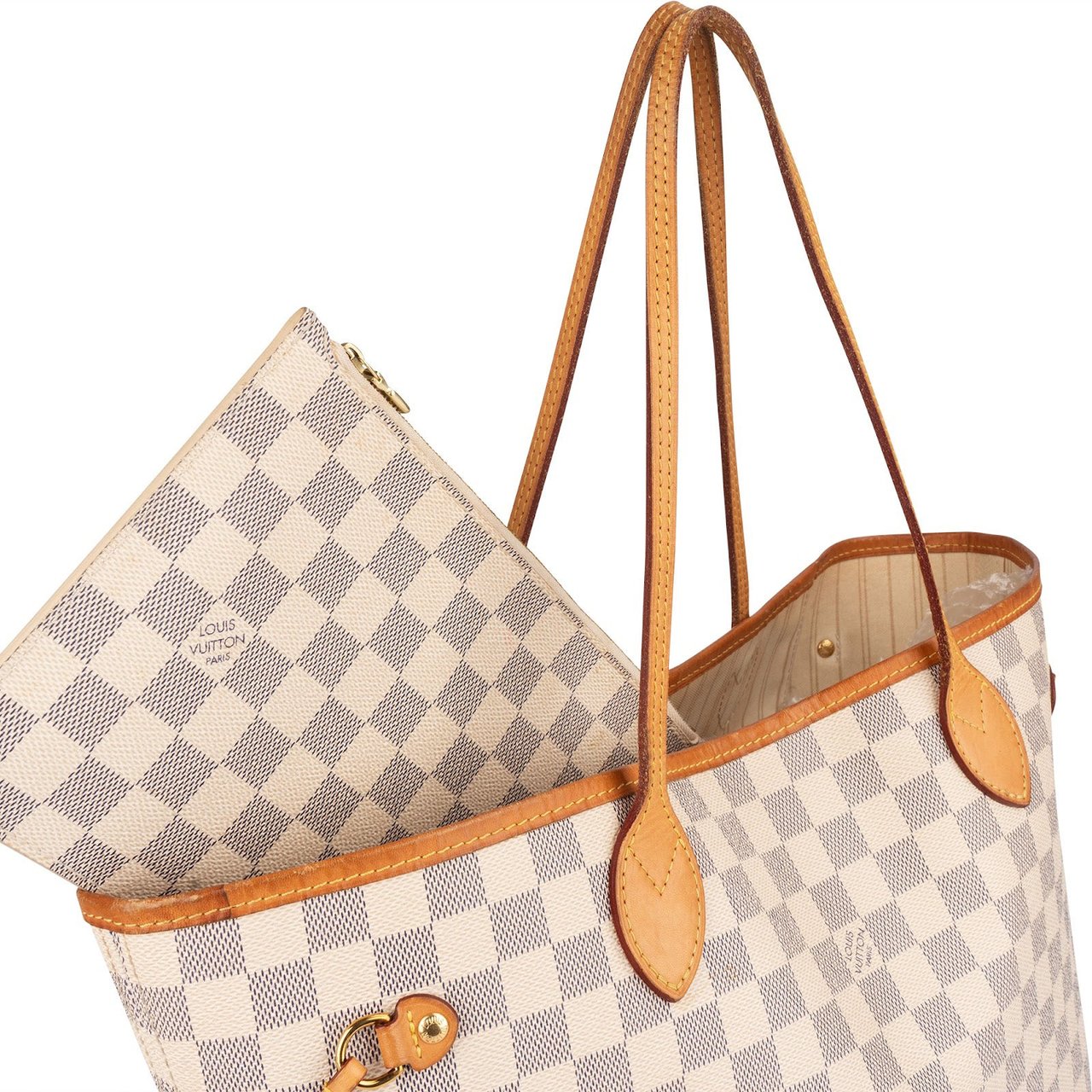 Louis Vuitton Louis Vuitton Monogram Damier Azur Canvas Neverfull MM Shoulder Bag Divers