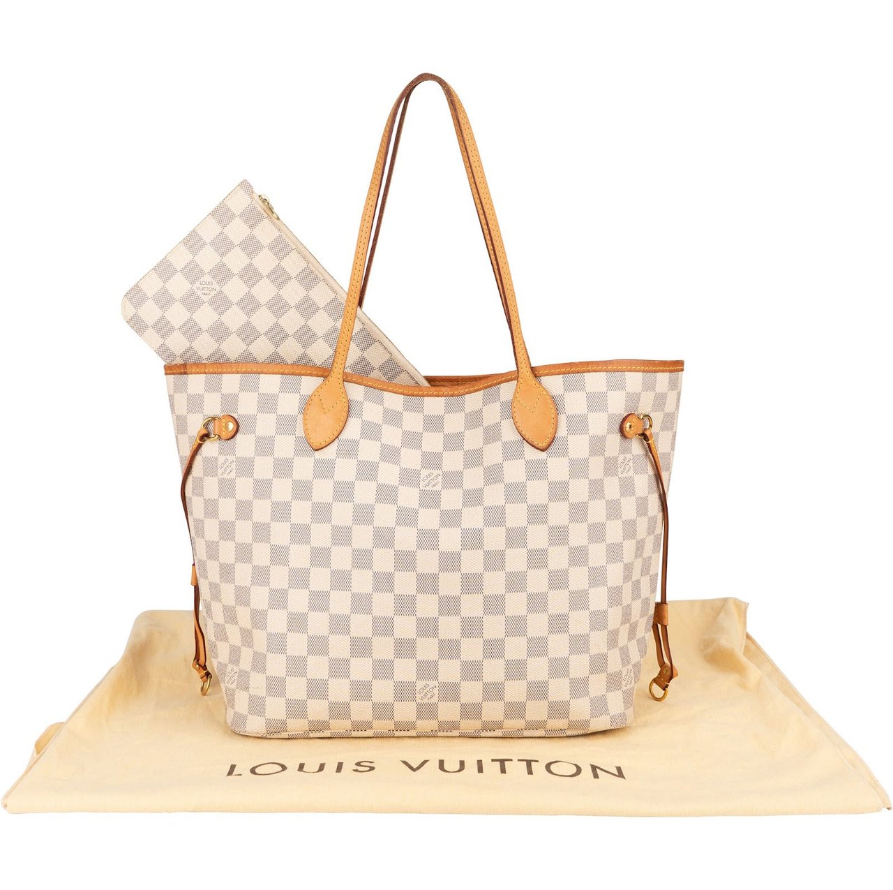 Louis Vuitton Louis Vuitton Monogram Damier Azur Canvas Neverfull MM Shoulder Bag Divers