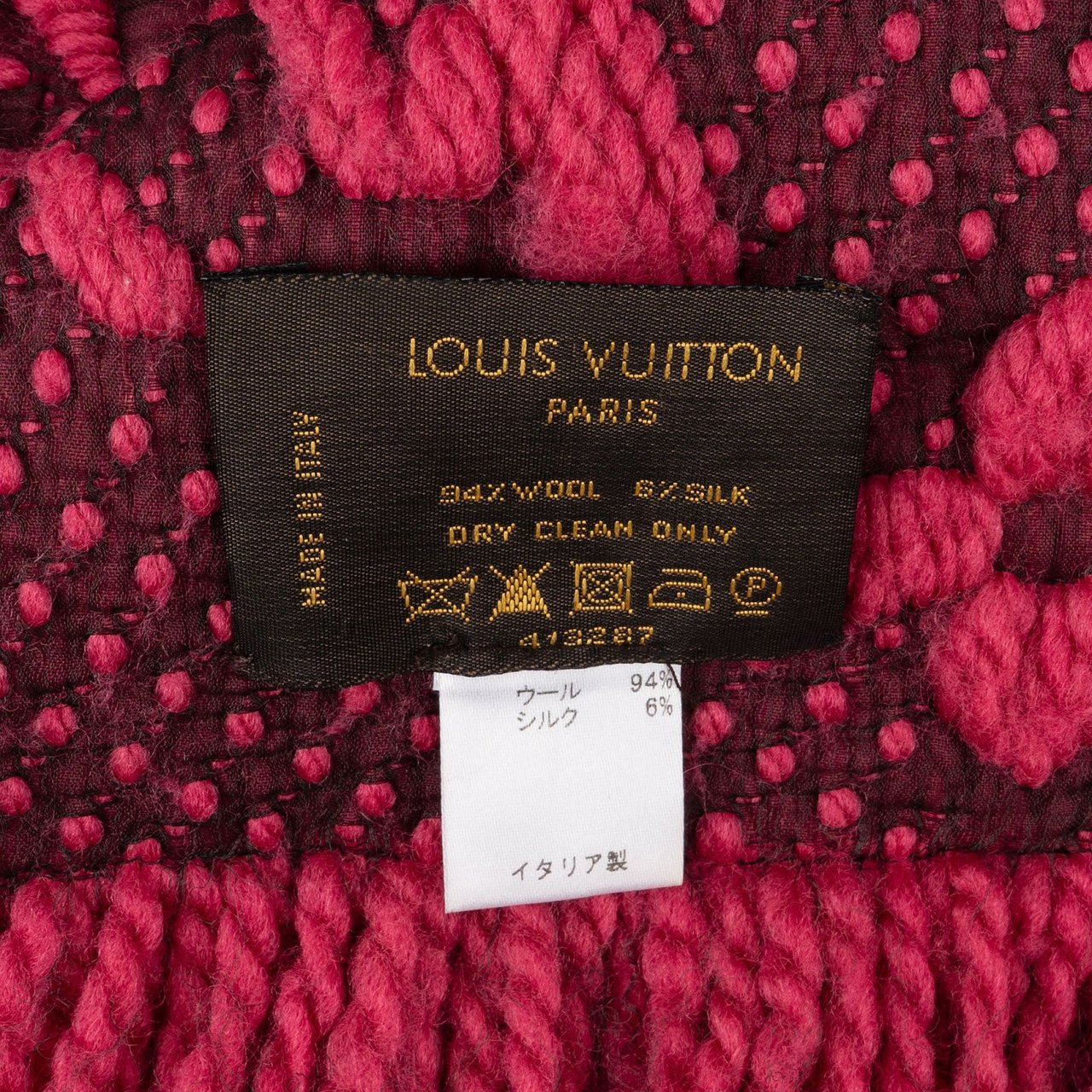 Louis Vuitton Louis Vuitton Monogram Logomania Schal Scarf Rood
