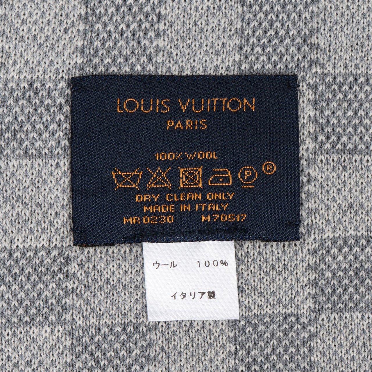 Louis Vuitton Louis Vuitton Wool Monogram Damier Schal Scarf Donkergrijs