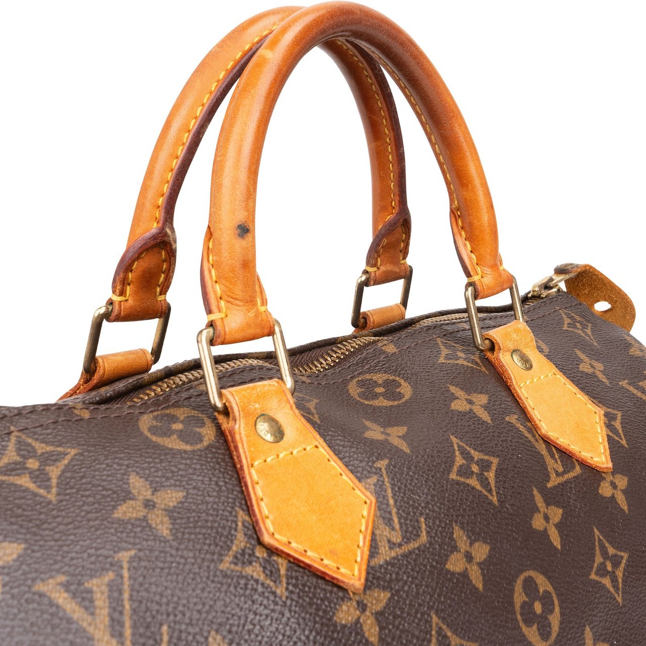 Louis Vuitton Louis Vuitton Monogram Canvas Speedy 30 Handbag Bruin