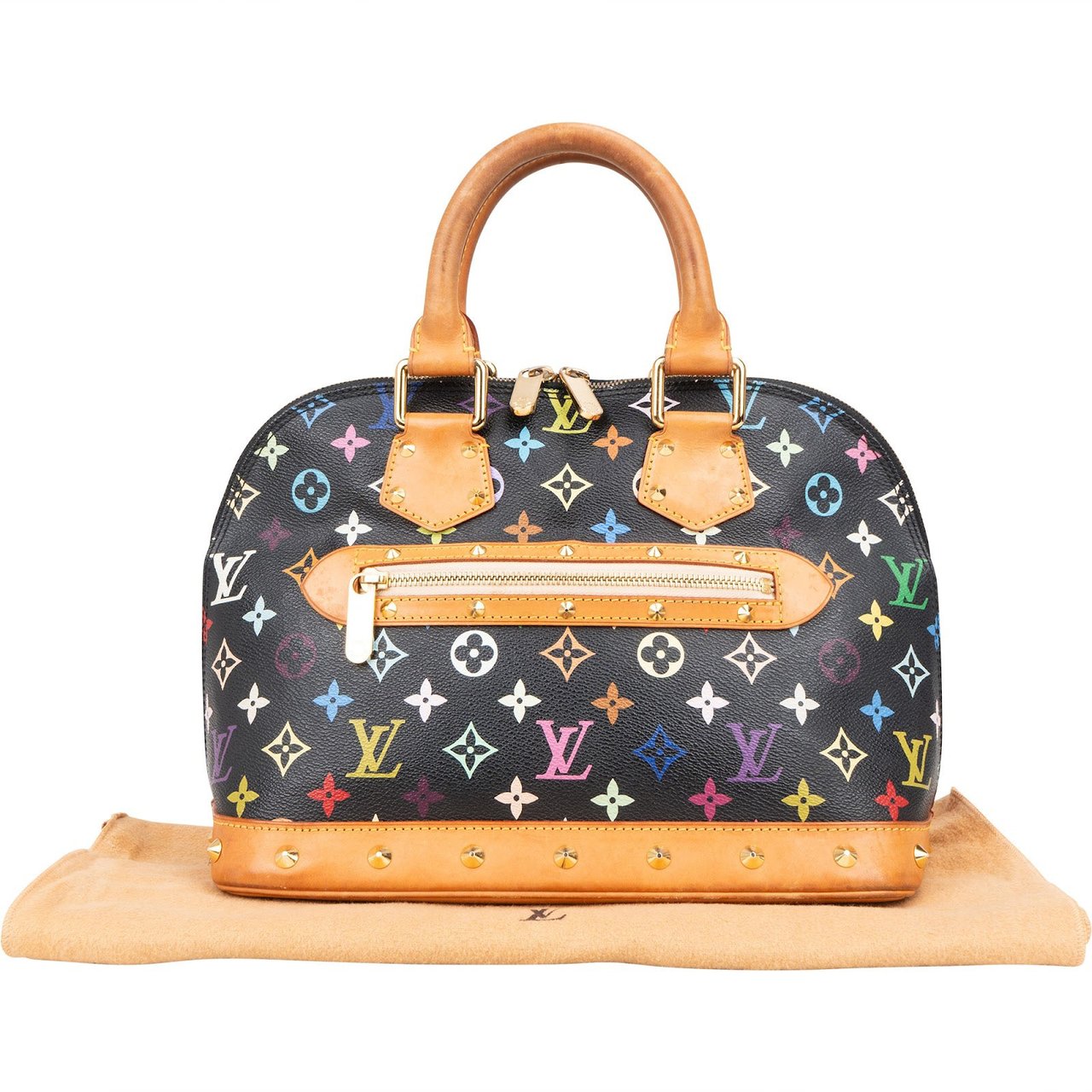 Louis Vuitton Louis Vuitton Monogram Canvas Murakami Multicolor Alma PM Handbag Zwart