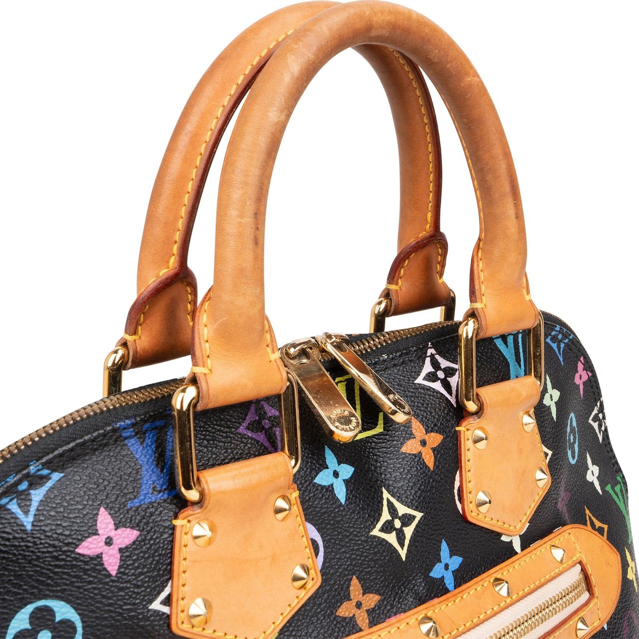 Louis Vuitton Louis Vuitton Monogram Canvas Murakami Multicolor Alma PM Handbag Zwart