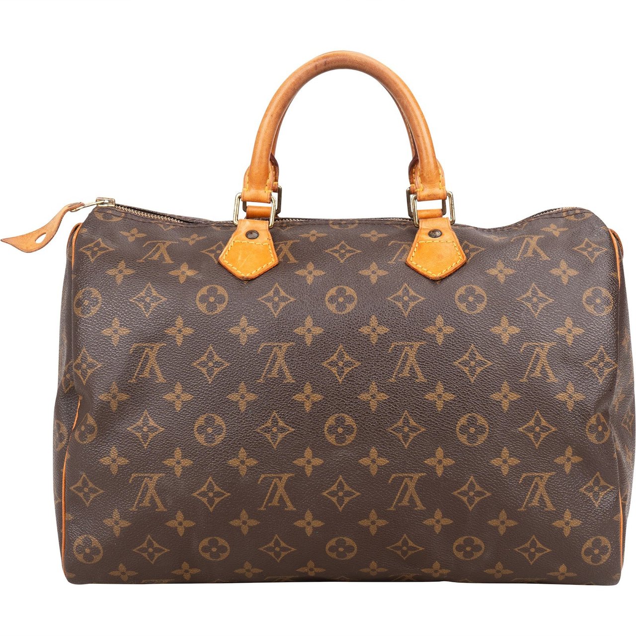 Louis Vuitton Louis Vuitton Monogram Canvas Speedy 35 Handbag Bruin