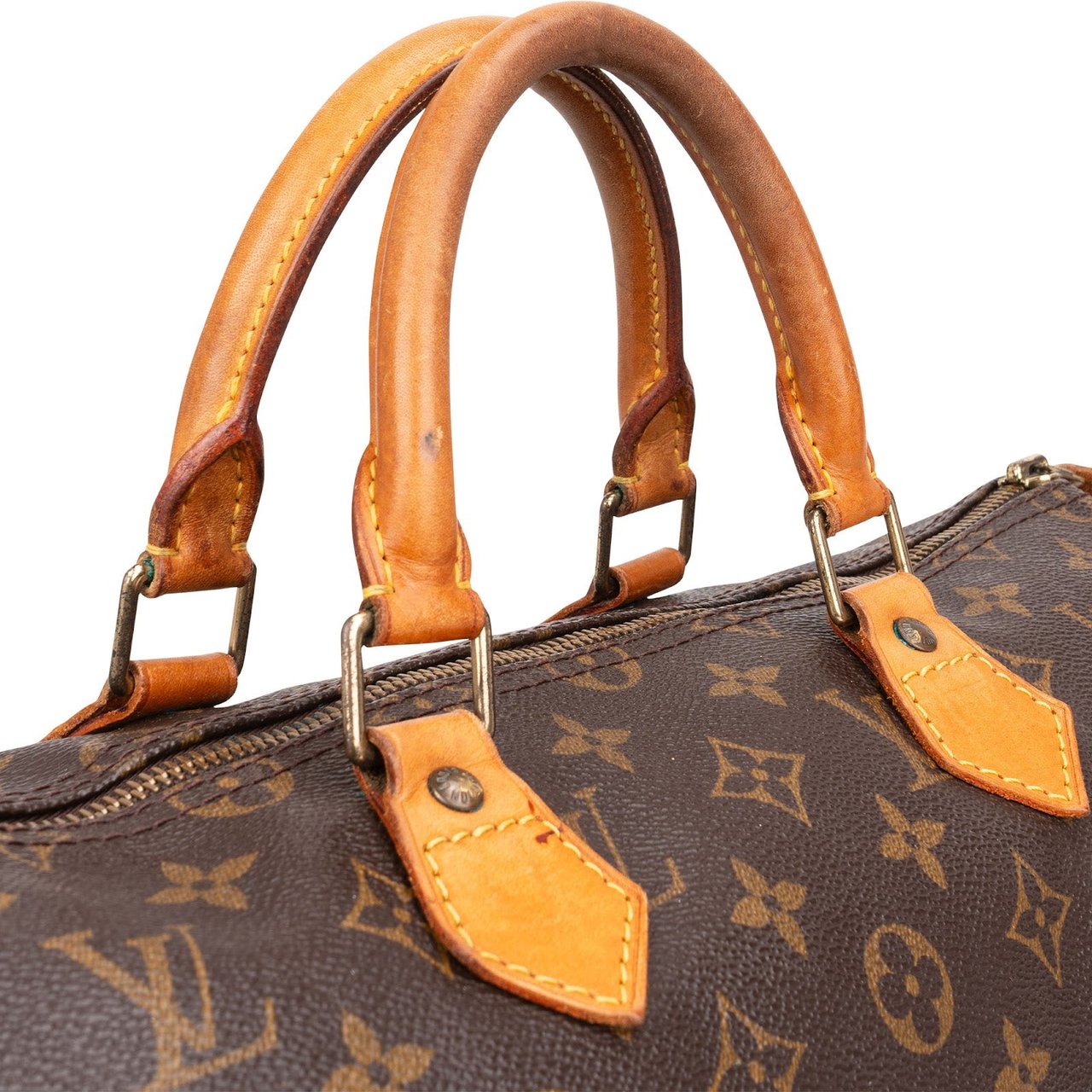 Louis Vuitton Louis Vuitton Monogram Canvas Speedy 35 Handbag Bruin