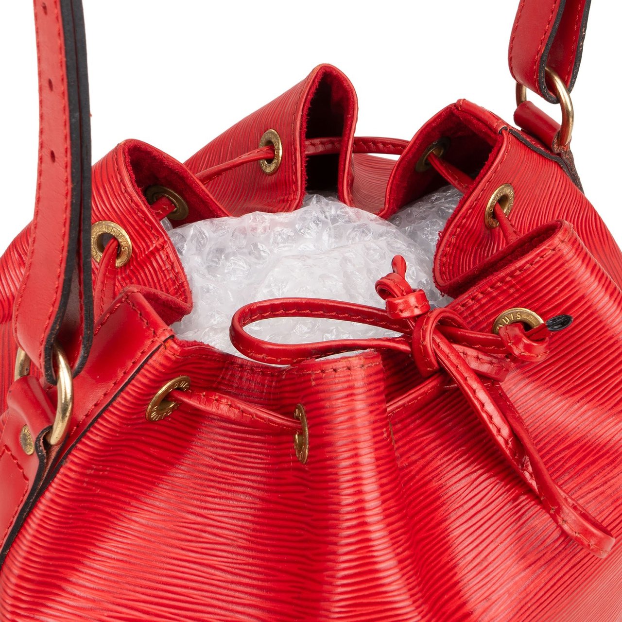 Louis Vuitton Red Epi Leather Sac Noé Petit Shoulder Bag Rood