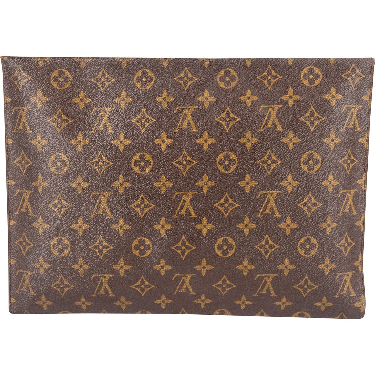 Louis Vuitton Louis Vuitton Monogram Canvas Plat Porte Documents Laptop Clutch Bruin
