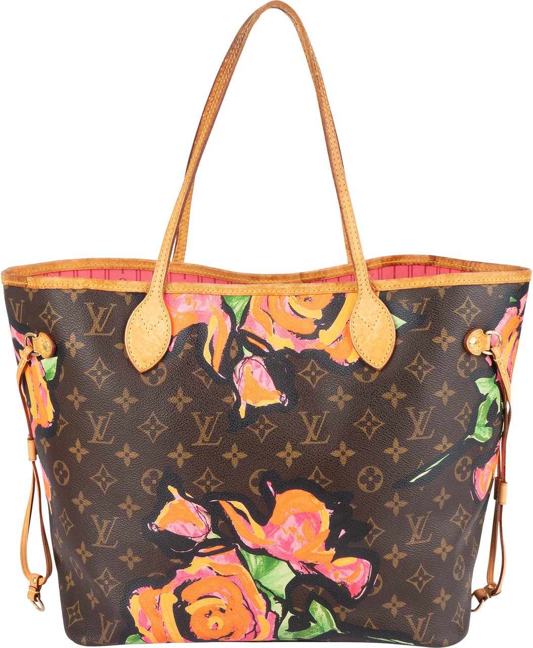 Louis Vuitton Louis Vuitton Monogram Canvas Limited Roses Neverfull MM Shoulder Bag Bruin